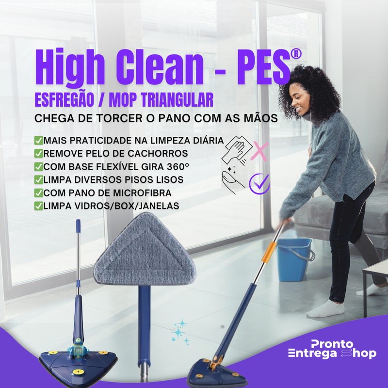 HIGH CLEAN PES® Esfregão Mop Triangular