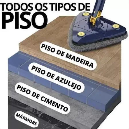 HIGH CLEAN PES® Esfregão Mop Triangular